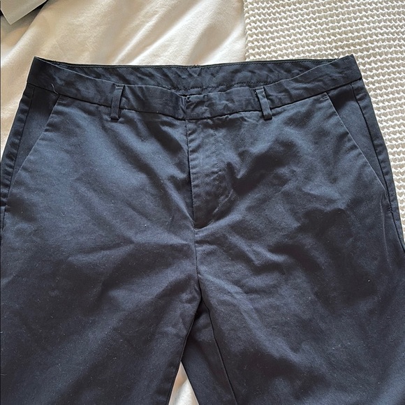 Calvin Klein Navy Chinos with Flat Front Design - Picture 1 of 4